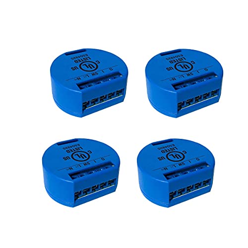 SHELLY 1 One Relay Switch Wireless WiFi Home Automation iOS Android Application (4 Pack) UL Certified